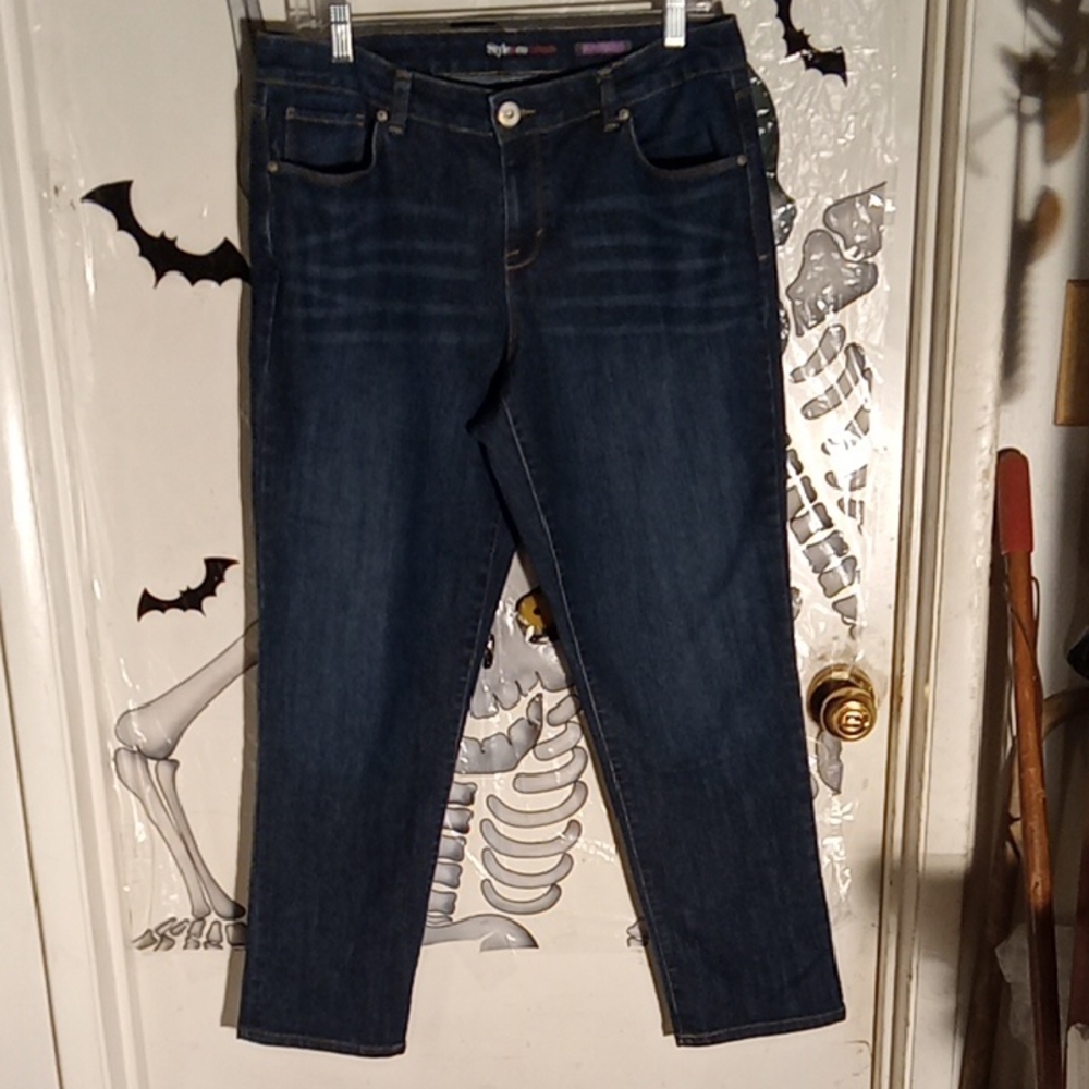 Women's Jeans Blue Good Condition Very Good Stretch Size 12